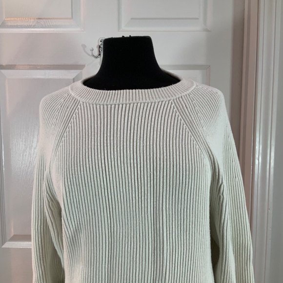 J. Crew White Crew Ribbed Knit Sweater Size XL - Picture 3 of 8